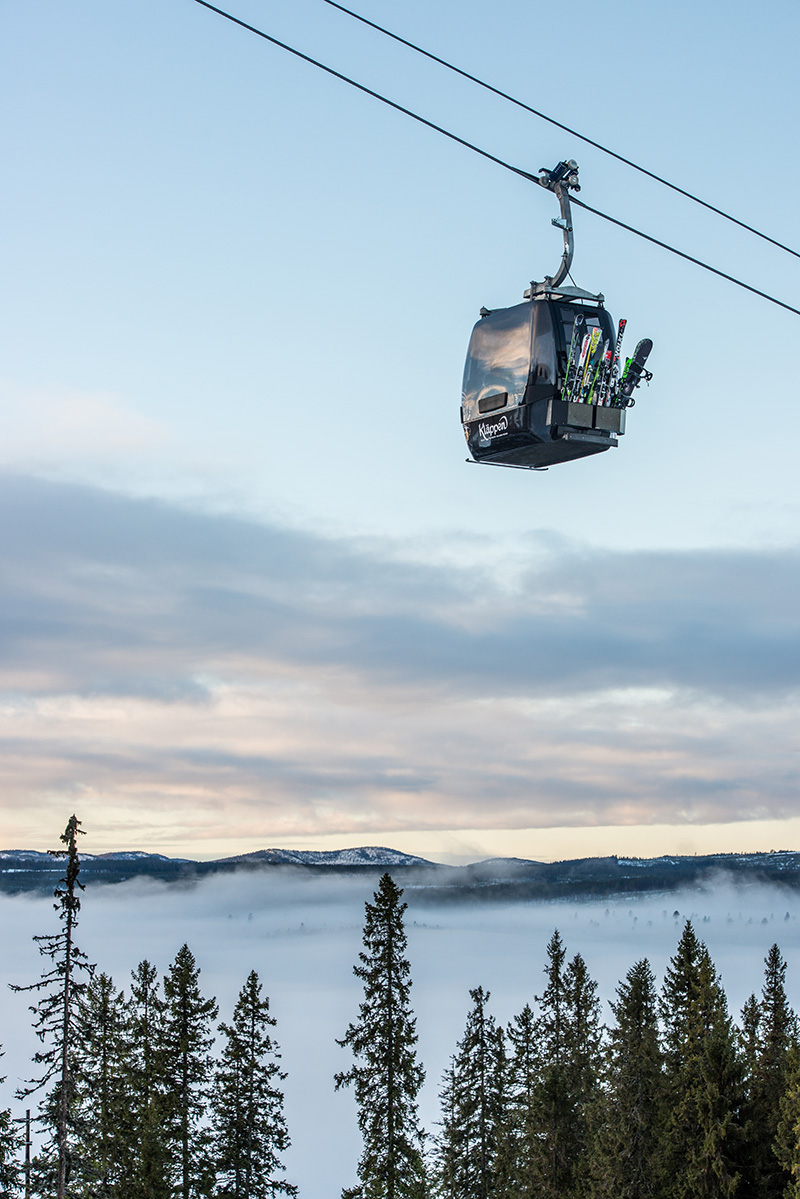 Gondol Sälen med vyn över Kläppenberget