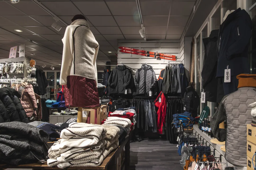 A shop filled with mountain-inspired clothing and furnishings